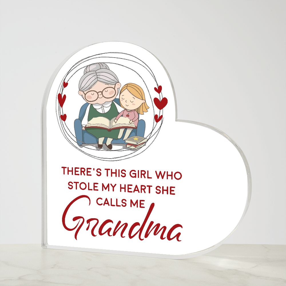 There's this girl who stole my heart-Printed Heart Shaped Acrylic Plaque