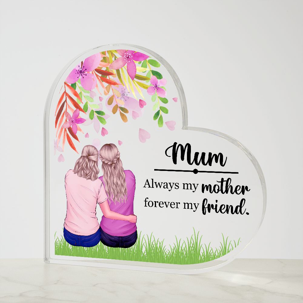 Personalized Message To Mom Heart Shape Acrylic Plaque, Mother's Day Gifts From Daughter, Mom Gift Idea, Mom Birthday Gift, Gift For Mom