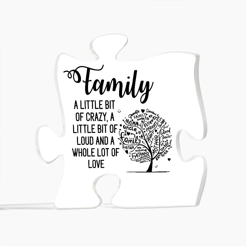 Family -Printed Acrylic Puzzle Plaque
