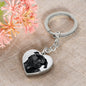 Puppy Dog Hearts Love Keychain Heart Love graphic heart keychain.