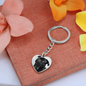 Puppy Dog Hearts Love Keychain Heart Love graphic heart keychain.