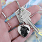 Puppy Dog Hearts Love Keychain Heart Love graphic heart keychain.