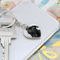 Puppy Dog Hearts Love Keychain Heart Love graphic heart keychain.