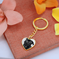 Puppy Dog Hearts Love Keychain Heart Love graphic heart keychain.
