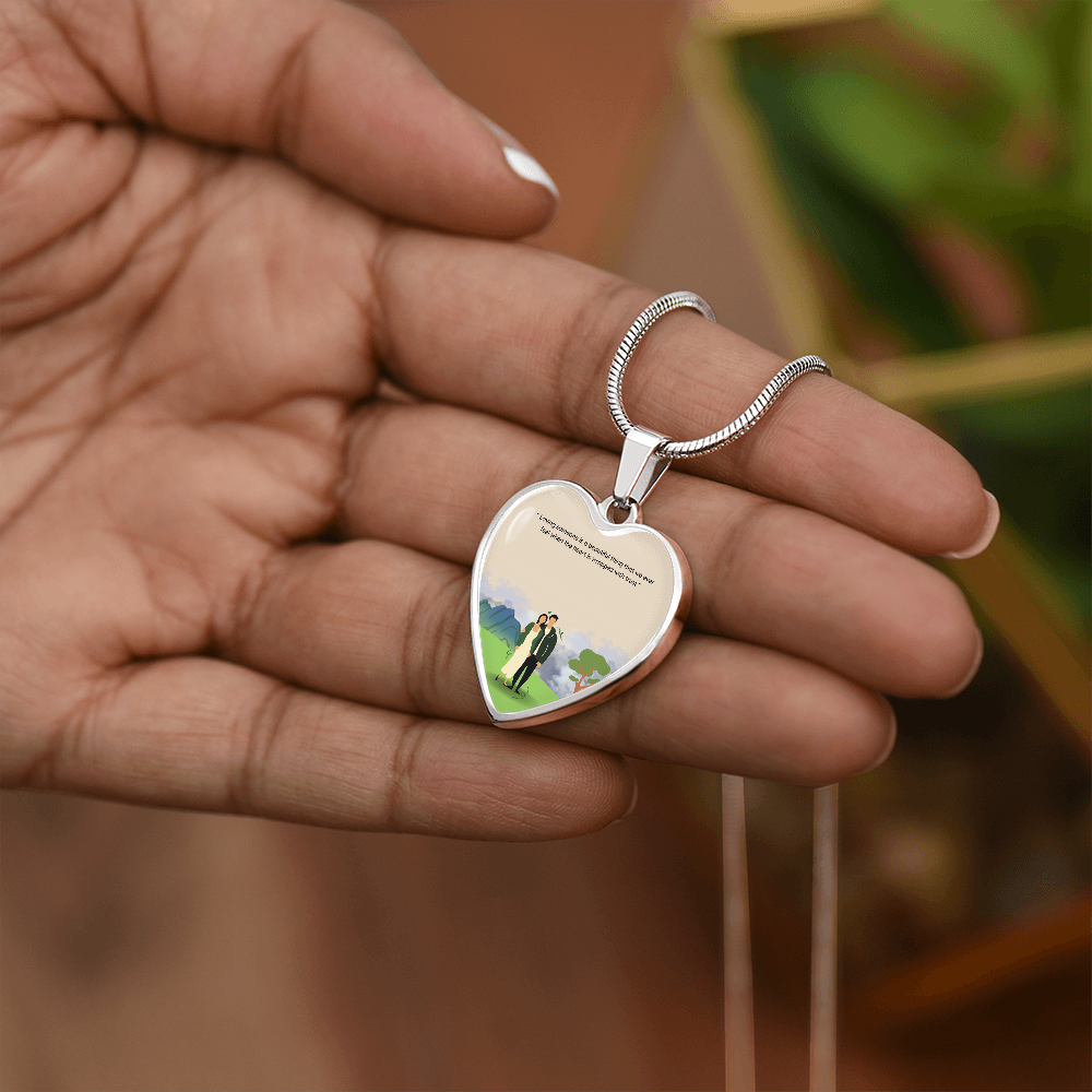 Loving someone is a beautiful thing Customized Heart necklase Anniversary Gift Customized Picture Pendant Necklace for Mother,Wife,Girlfriend