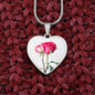 Roes Heart Necklase for womens /caring mom/ loving wife / girlfriend /grandma.