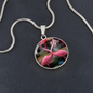 luxary Silver Necklace, Two Birds, Love Birds, Round Pendant, Mother Gift, Mummy Necklace, Gift For Her, Anniversary Gift, Mothers Day ,Valentines gift .