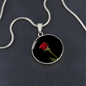 Red Roes Lovers Circle Luxury Necklace