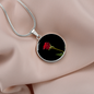 Red Roes Lovers Circle Luxury Necklace