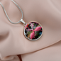luxary Silver Necklace, Two Birds, Love Birds, Round Pendant, Mother Gift, Mummy Necklace, Gift For Her, Anniversary Gift, Mothers Day ,Valentines gift .