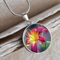 Purple and Yellow Petal Flower unique luxary Necklase