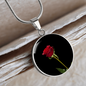 Red Roes Lovers Circle Luxury Necklace