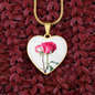 Roes Heart Necklase for womens /caring mom/ loving wife / girlfriend /grandma.