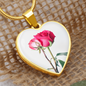 Roes Heart Necklase for womens /caring mom/ loving wife / girlfriend /grandma.