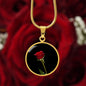 Red Roes Lovers Circle Luxury Necklace