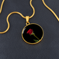 Red Roes Lovers Circle Luxury Necklace
