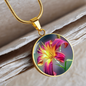 Purple and Yellow Petal Flower unique luxary Necklase