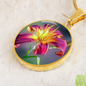 Purple and Yellow Petal Flower unique luxary Necklase