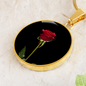 Red Roes Lovers Circle Luxury Necklace