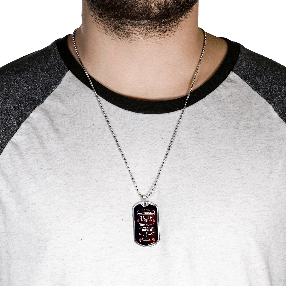 Luxury Military Necklace gift for son military dog tag, Love necklace, Life Partner birthday gift, christmas gift,Valentine Gift