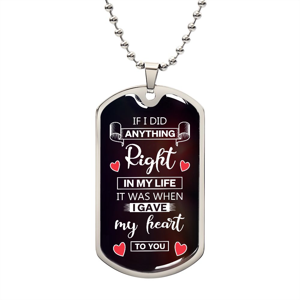 Luxury Military Necklace gift for son military dog tag, Love necklace, Life Partner birthday gift, christmas gift,Valentine Gift