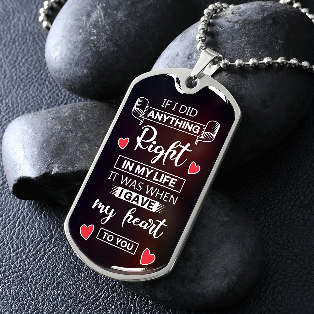 Luxury Military Necklace gift for son military dog tag, Love necklace, Life Partner birthday gift, christmas gift,Valentine Gift