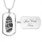 Custom Dog Tag - Personalized Engraved Stainless Steel Military Pendant Style Jewellery -Christmas Gift