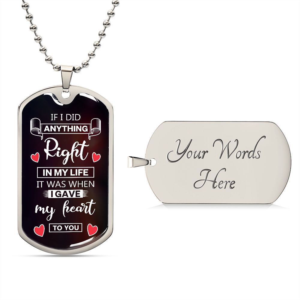 Luxury Military Necklace gift for son military dog tag, Love necklace, Life Partner birthday gift, christmas gift,Valentine Gift
