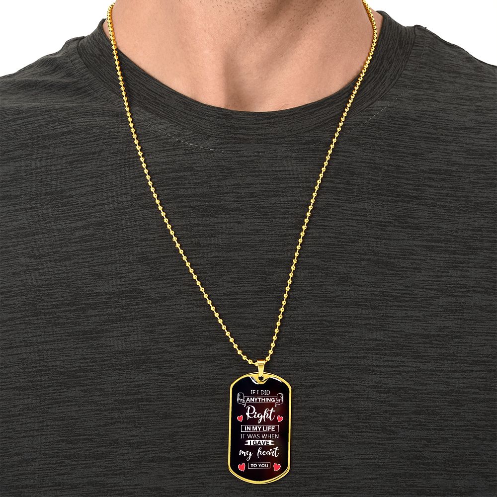 Luxury Military Necklace gift for son military dog tag, Love necklace, Life Partner birthday gift, christmas gift,Valentine Gift