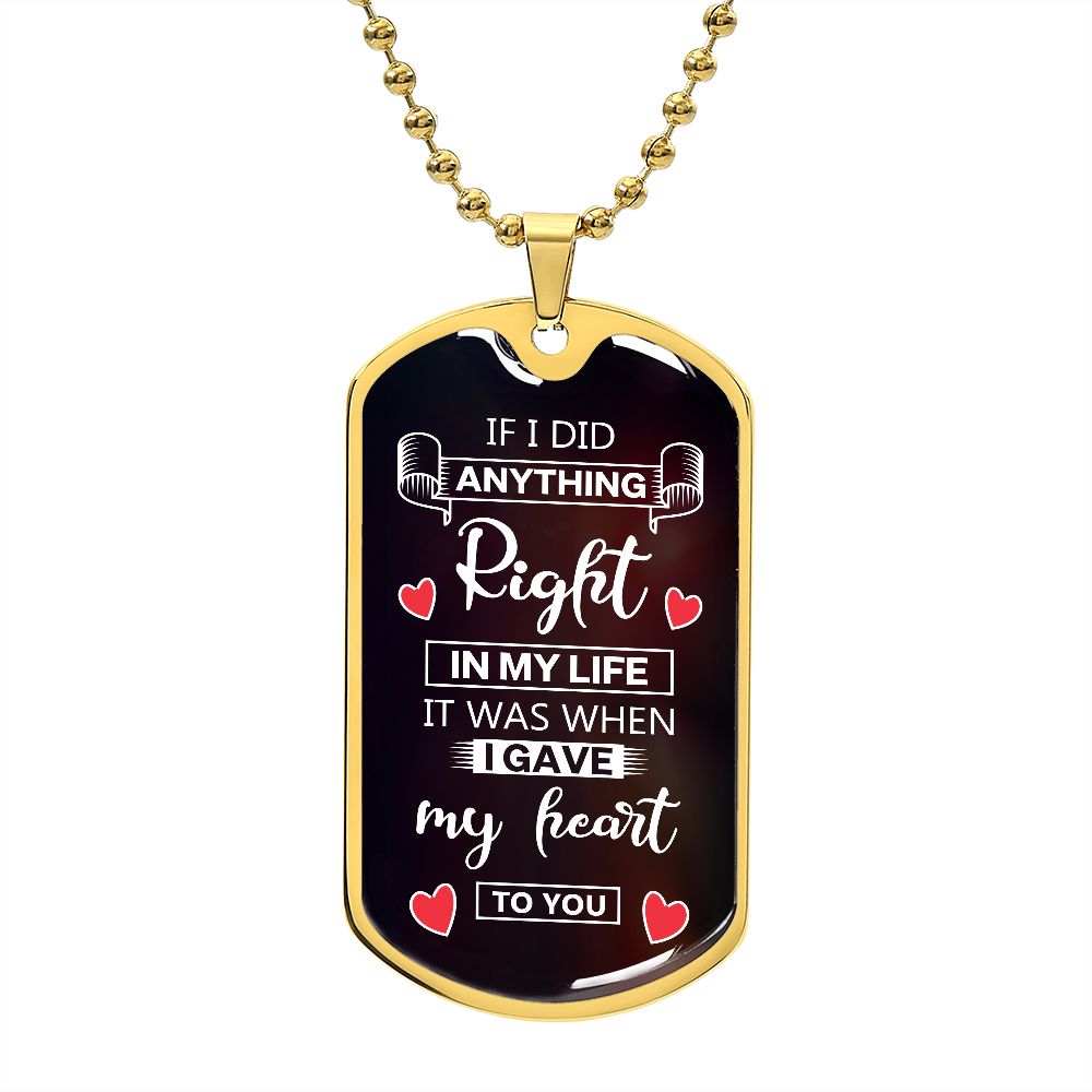 Luxury Military Necklace gift for son military dog tag, Love necklace, Life Partner birthday gift, christmas gift,Valentine Gift
