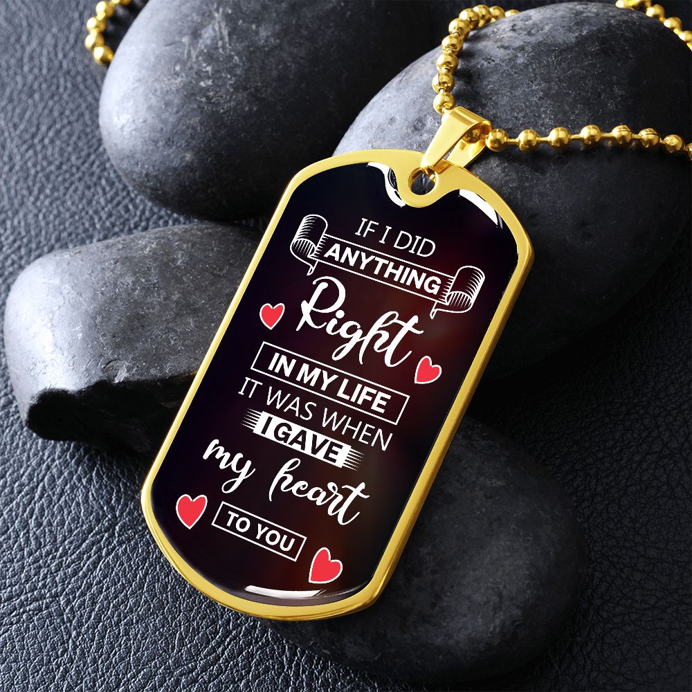 Luxury Military Necklace gift for son military dog tag, Love necklace, Life Partner birthday gift, christmas gift,Valentine Gift