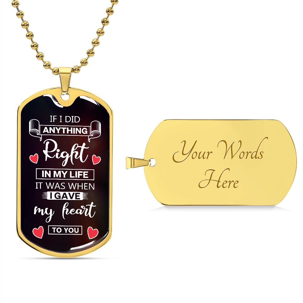 Luxury Military Necklace gift for son military dog tag, Love necklace, Life Partner birthday gift, christmas gift,Valentine Gift