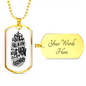 Custom Dog Tag - Personalized Engraved Stainless Steel Military Pendant Style Jewellery -Christmas Gift