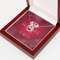 Cubic Zirconia Crystal Lucky in Love Necklace Gift Elevated for Gift for Wife, Lover, Grandma, Siste!