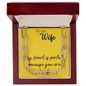 My heart is perfect ,WIFE Forever Linked Necklace Best Romantic Gift for Wife .