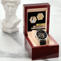 Men's Openwork Watch, To My Amazing Husband Gift Watch with Message Card, Skeleton Watch for Husband, Father's Day Gift from Wife, Husband Birthday, Christmas Gift