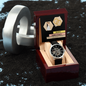 Men's Openwork Watch, To My Amazing Husband Gift Watch with Message Card, Skeleton Watch for Husband, Father's Day Gift from Wife, Husband Birthday, Christmas Gift