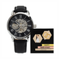 Men's Openwork Watch, To My Amazing Husband Gift Watch with Message Card, Skeleton Watch for Husband, Father's Day Gift from Wife, Husband Birthday, Christmas Gift