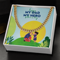 My Dad My HERO Cuban Link Chain For Fathers ,Son ,Birthday Gift ,valentines gift.