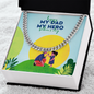 My Dad My HERO Cuban Link Chain For Fathers ,Son ,Birthday Gift ,valentines gift.