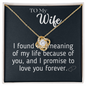 To my wife I LOVE YOU FOREVER Love Knot Necklase