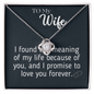 To my wife I LOVE YOU FOREVER Love Knot Necklase