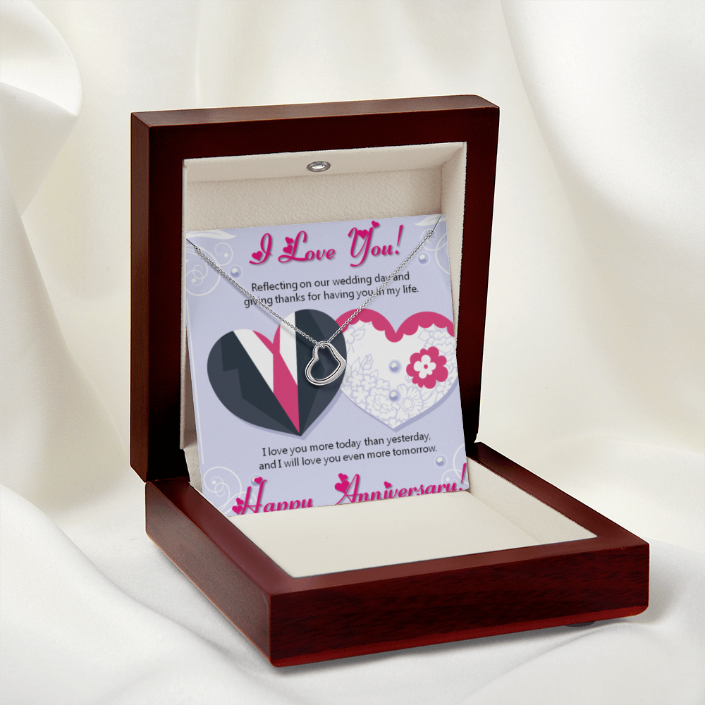 I love You Delicate Heart Necklase For Special Anniversary/ Birthday /valentines Gifts For Special Wife.