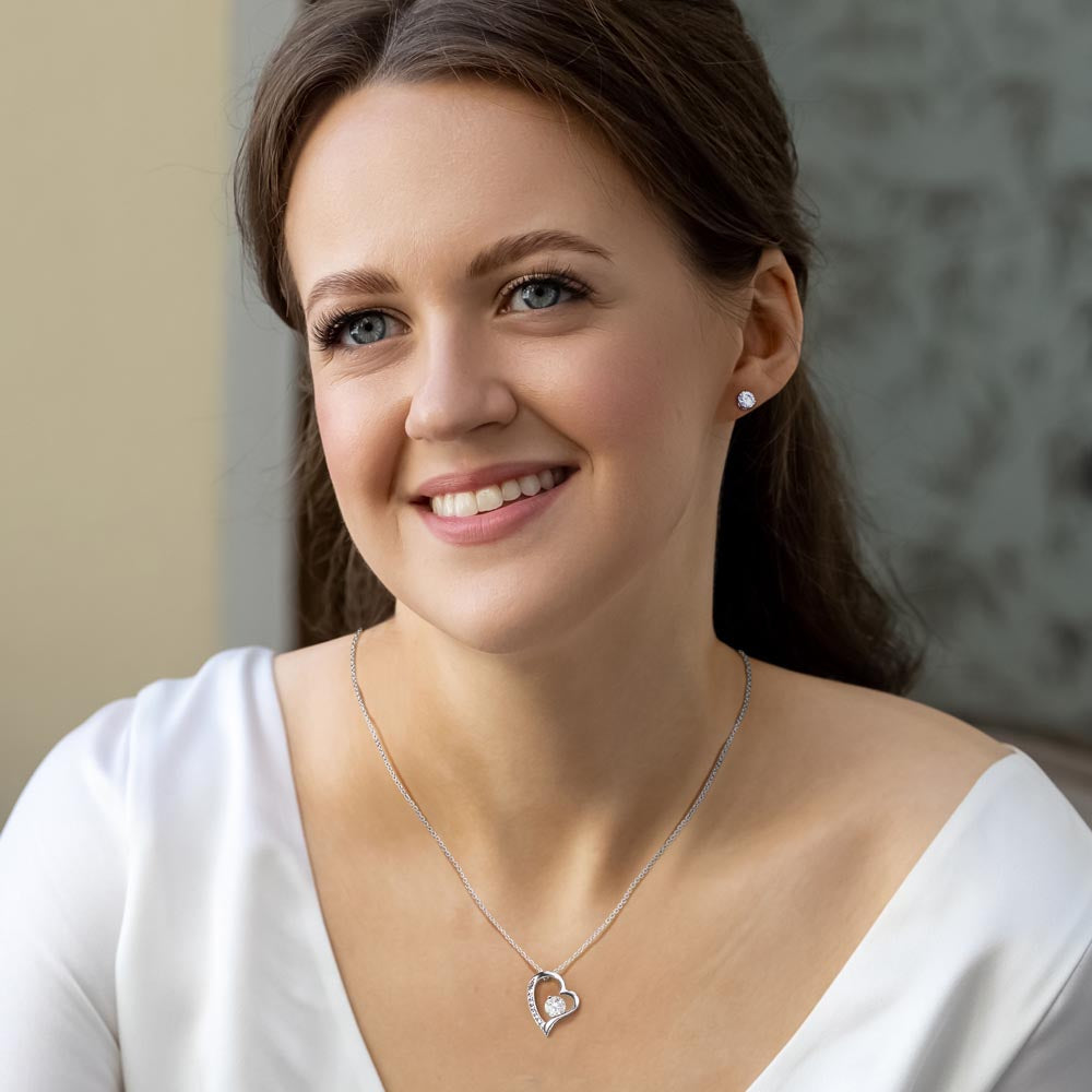 To my Beautiful Daughter Sometimes It's Hard To Find Words ,Forever love Necklase