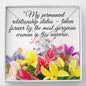CUSTOMIZABLE Necklase GIFT for your LOVE ONE, crafted for Your Wife with LOVE .