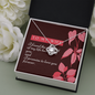 Wife Necklace Gift From Husband To My Badass Wife Crown Love Knot Pendant Valentines Day Anniversary Jewelry with Message Card and Gift Box. Gift for Wife. Necklace Gift Set for Wife