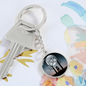 Romantic Couple in Love Keychain Round , Valentines Day, Birthday, Anniversary Gift for Husband Wife Girlfriend Boyfriend
