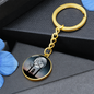 Romantic Couple in Love Keychain Round , Valentines Day, Birthday, Anniversary Gift for Husband Wife Girlfriend Boyfriend