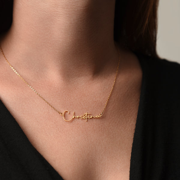 Name necklaces as a thoughtful gift idea for loved ones.