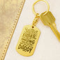 Attractive Engraved Dog Tag Keychain